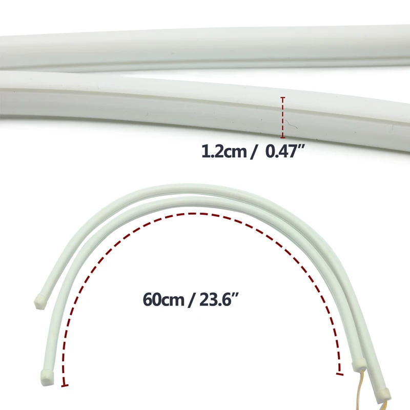 Дневные ходовые огни гибкая трубка полосы Светодиодные Автомобильные дневные