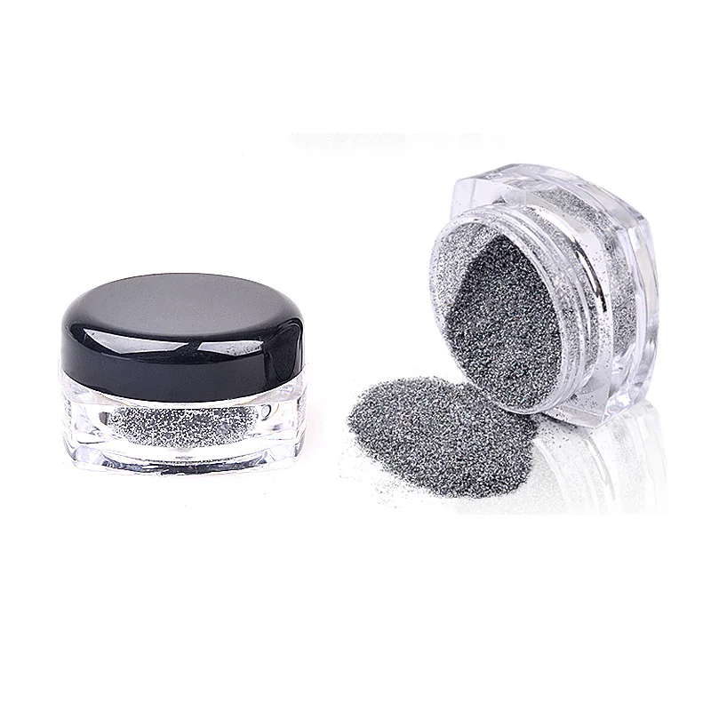 Зеркальный порошок 2 г/кор. лазерный серебристый пигментный хромированный