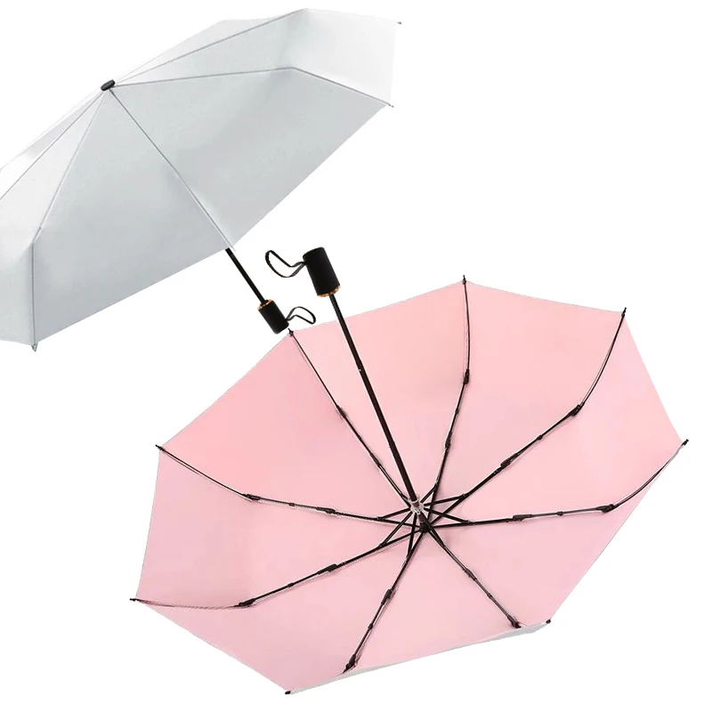 Fashion Silver Reflective Umbrella Rain Women Anti UV Windproof Folding Umbrellas Travel Business Man parasol Paraguas зонт