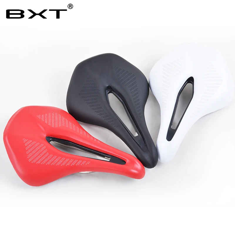 BXT MTB кожа велосипед сиденье полое дышащее поглощение непромокаемое повседневное