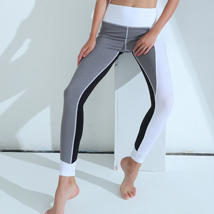 Лоскутные штаны йоги Высокая Талия спортивные Леггинсы дышащие Спортивные Для