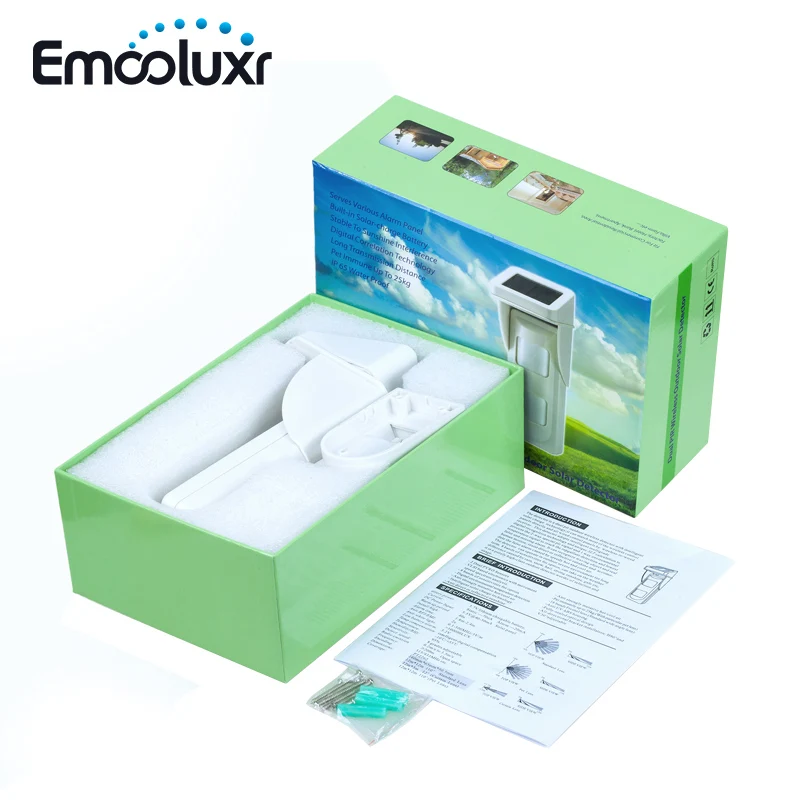 Уличный датчик движения с питанием от солнечной батареи для домашних животных PIR