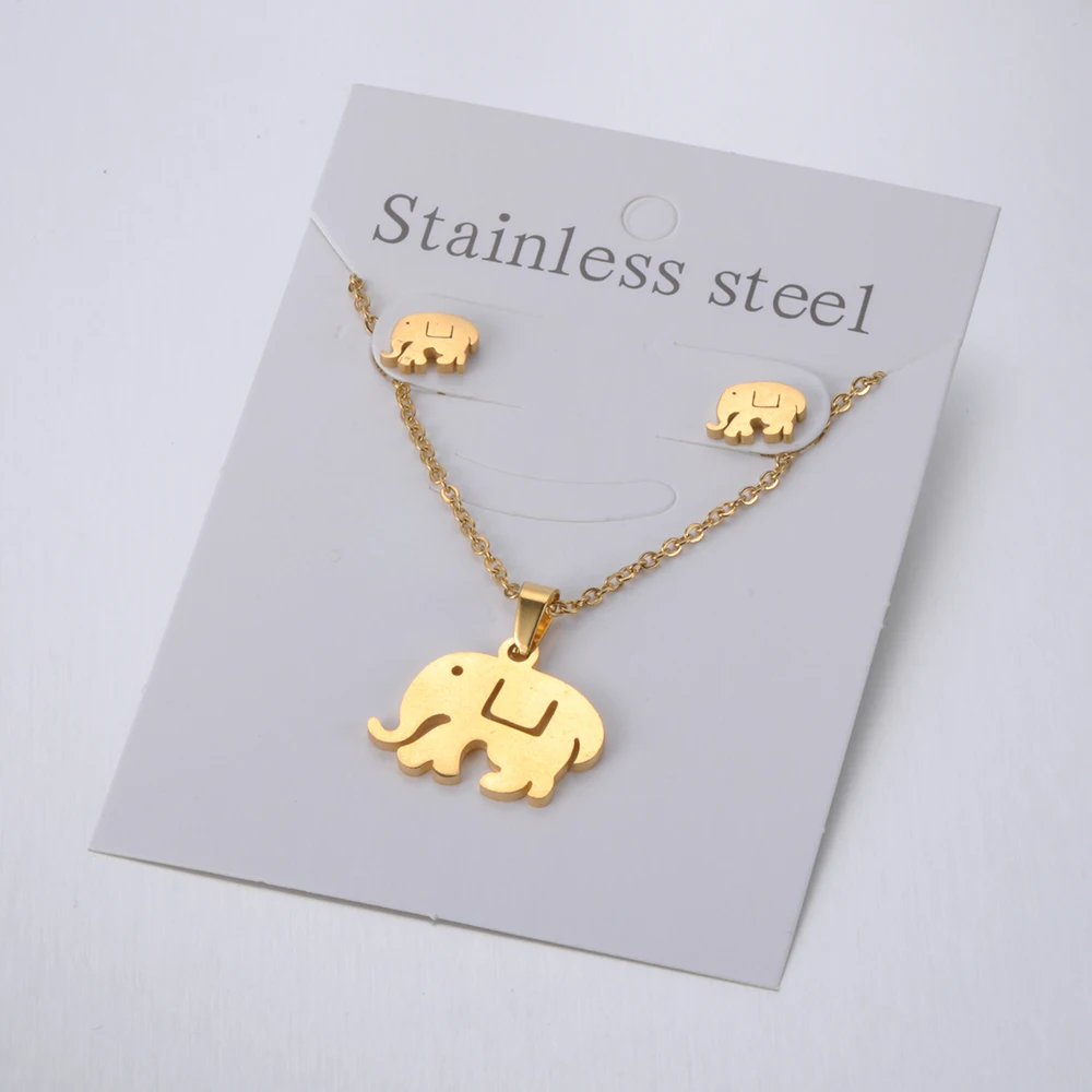 ZooMango Модные наборы из нержавеющей стали для женщин и девочек ожерелье в форме