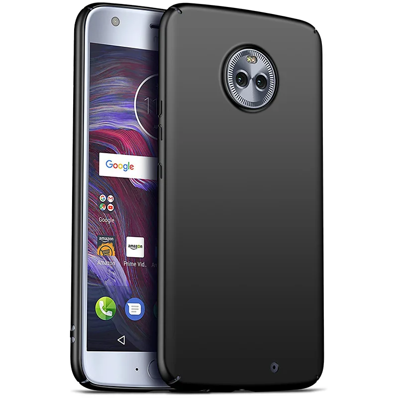 black Роскошный простой защитный противоударный чехол для телефона Motorola Moto X4, ультра тонкий жесткий чехол из поликарбоната для Moto X4 5,", Чехол - Цвет: black