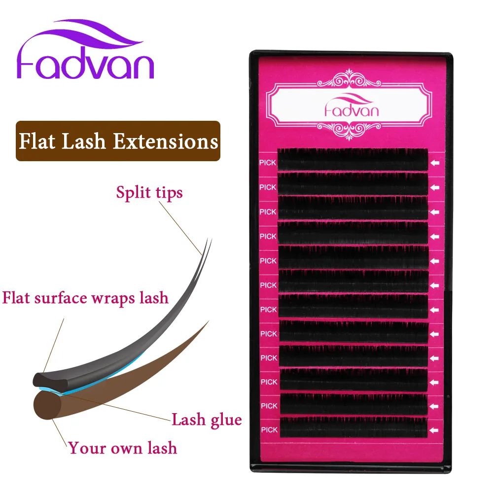 Fadvan Разделение наконечники плоские наращивания ресниц мягкий 0 15/0 20 в форме