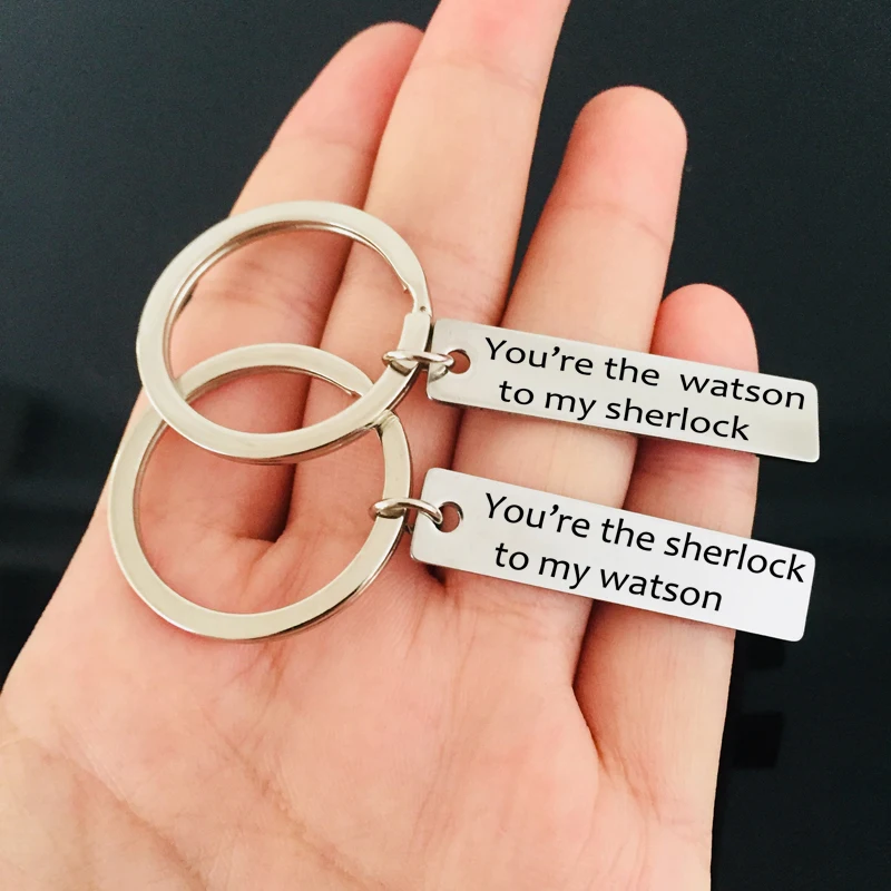 Брелок Sherlock Watson не выцветает для мужчин и женщин аксессуары автомобильных ключей