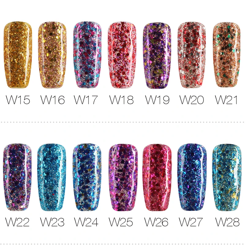 Гель-лак для ногтей Rosalind 1S с алмазным блеском дизайна УФ-подсветкой отмачиваемый