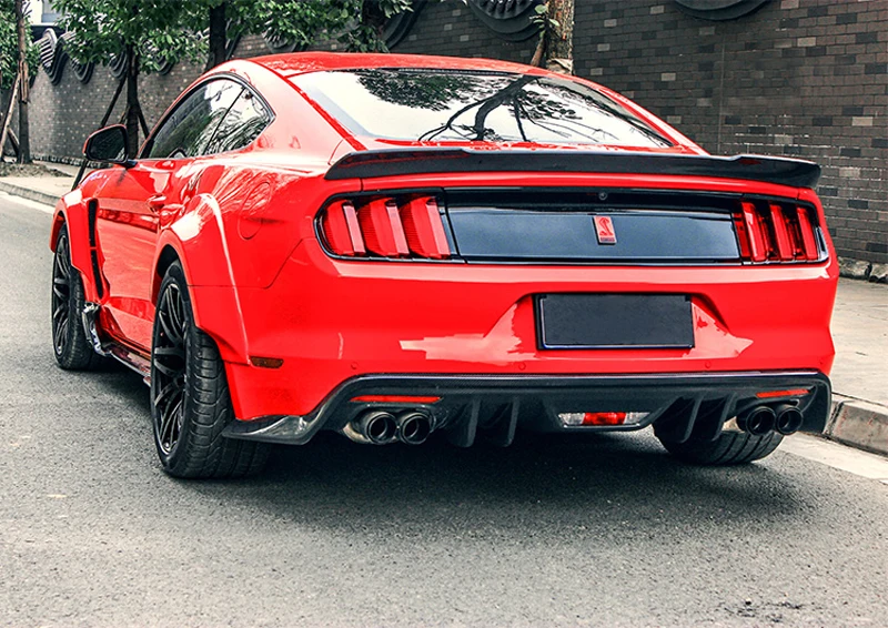 Подходит для Ford Mustang спойлер 2 двери Mustang автомобильный декор для багажника заднее крыло черный спойлер заднего крыла из углеродного волокна