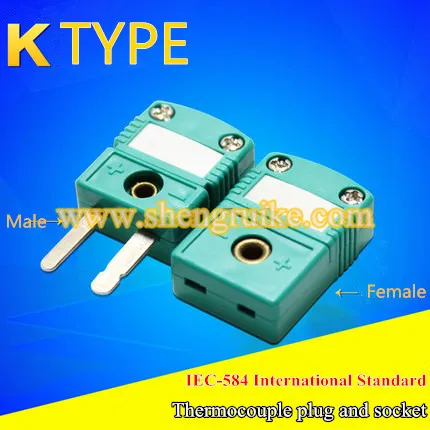 Мини соединитель термопары плоский штыревой разъем и гнездо|Приборы для