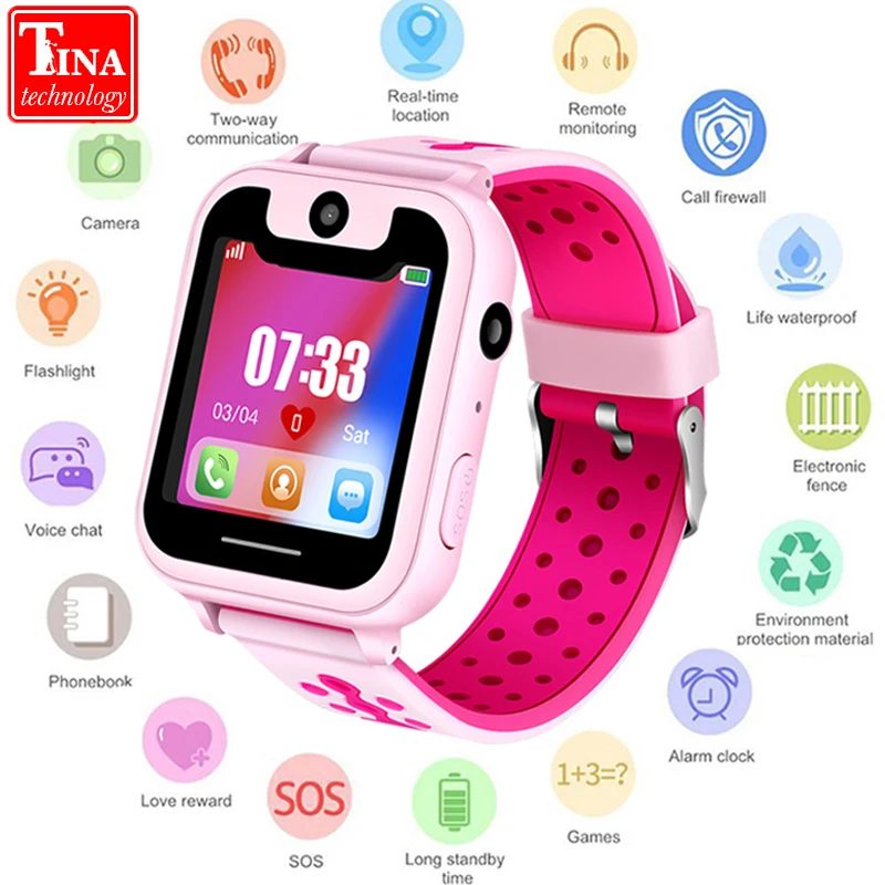 Детские Смарт часы S6 с камерой SOS функцией обратного звонка отслеживания