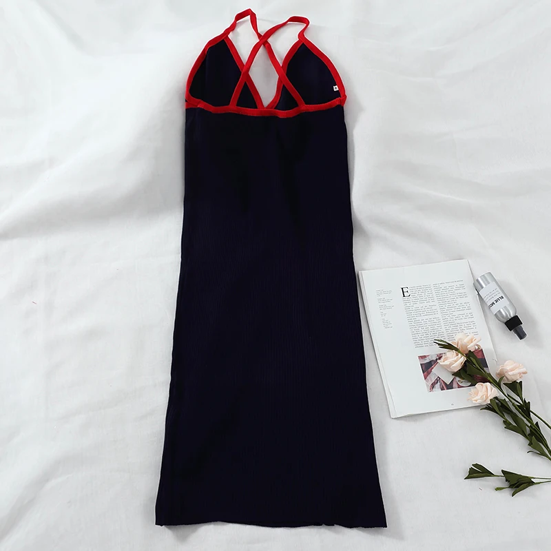 Женский комплект из двух предметов осеннее пальто + трикотажное платье на