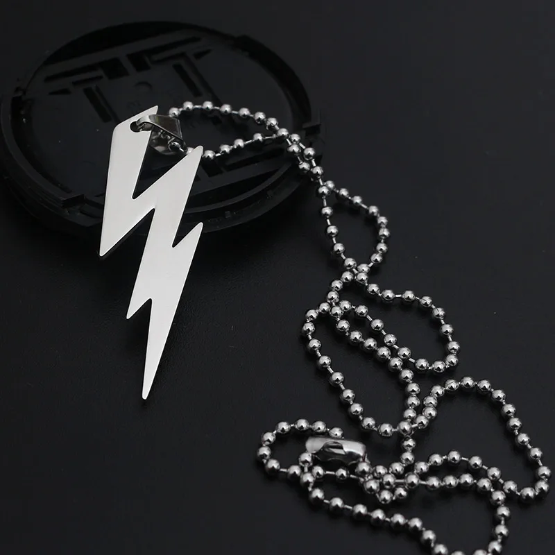 The New Men's Stainless Steel Key Lightning Cross Pendant Necklace Personality Fashion | Украшения и аксессуары