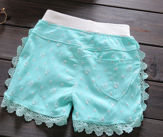 (1 шт./лот) 100% хлопок 2016 новые детские короткие брюки для девочек с изображением