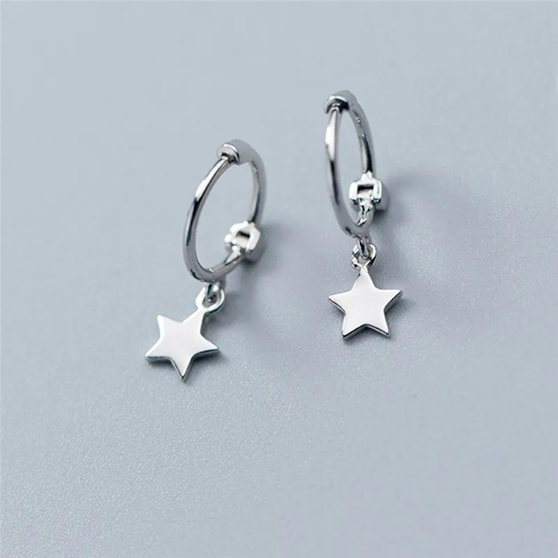 Женские серьги-гвоздики в форме звезды ROMAD серебро 925 пробы розовое золото модные