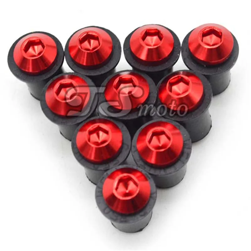 10 шт. аксессуары для мотоциклов ЧПУ болты с шипами лобового стекла винты M5 Гайки