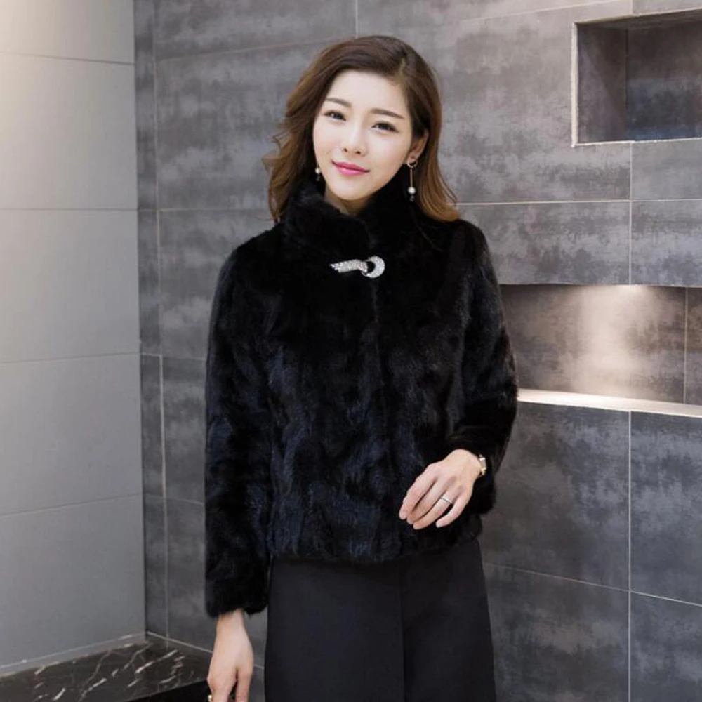 Куртка с воротником-стойкой ksr245 роскошная плотная разноцветная на пуговицах