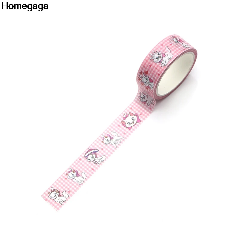 Homegaga Зонт кошка Мэри альбом мода мультфильм васи клейкие ленты diy Скрапбукинг Клей маскирования печатных детей наклейки D2005