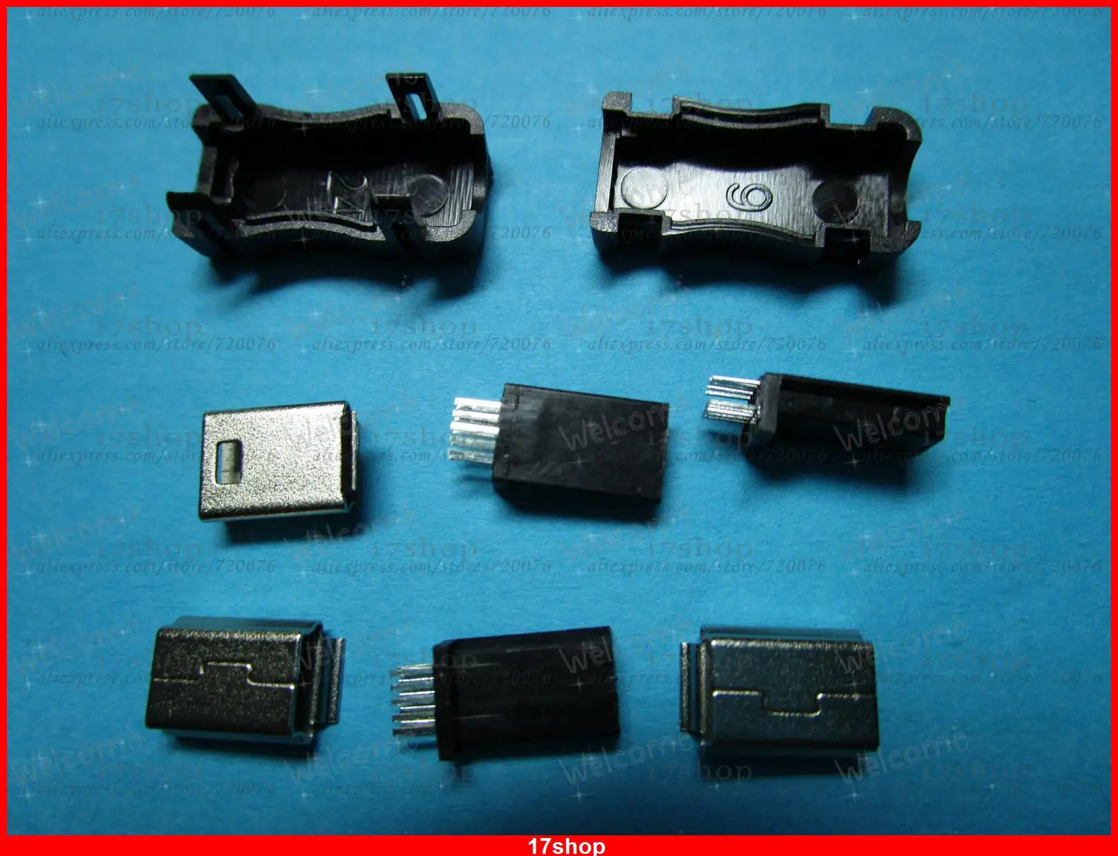 10 шт. Pin Mini USB разъем штекер пластиковый для Philips 180 градусов|plastic connector|plastic socketplastic