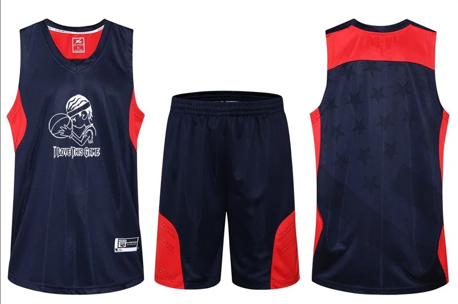 Мужской баскетбольный костюм Maillot De Homme комплект из джерси и шорт 18 цветов сухое