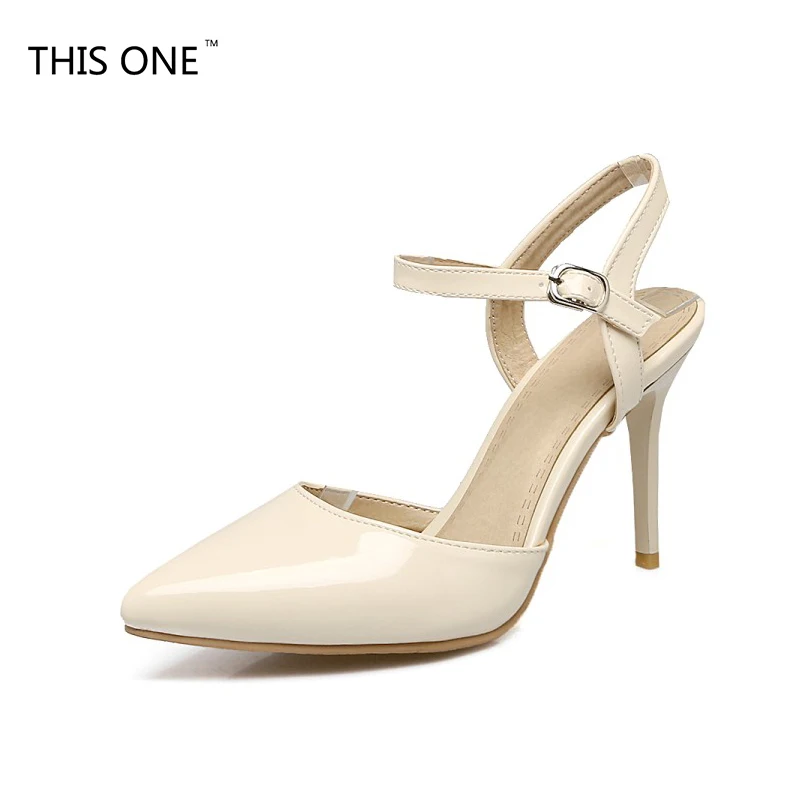 Хит продаж женские туфли гладиаторы HTIS ONE на тонких высоких каблуках с острым