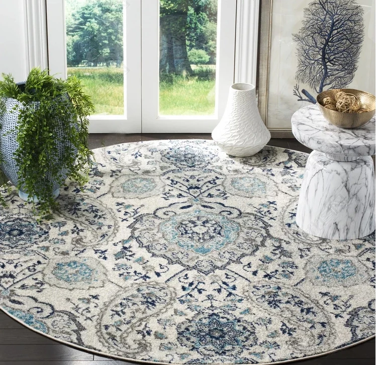 

Persian Style Round Carpets For Living Room Bedroom Rugs And Carpets Classic Flower Area Rugs Decor Floor Study Coffee Table Mat