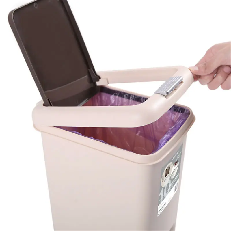 Мусорный бак с двойным колпачком East 10L мусорный для гаража высокого качества