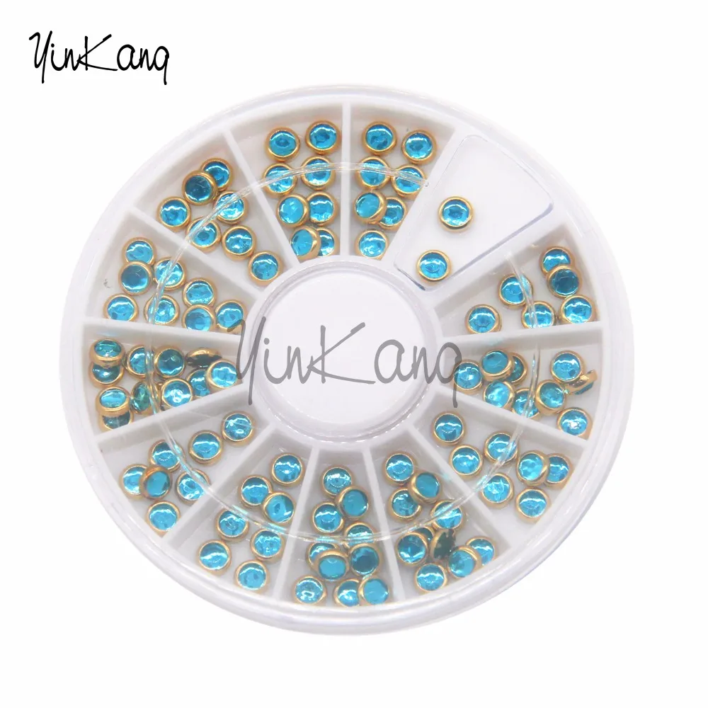 Новинка 2016 сапфировые 3D накладные ногти драгоценные камни кристаллы