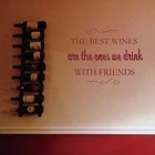 Виниловые наклейки для стен, винный погреб, бар, паб, художественный декор, лучшие вина с друзьями, наклейка на стену