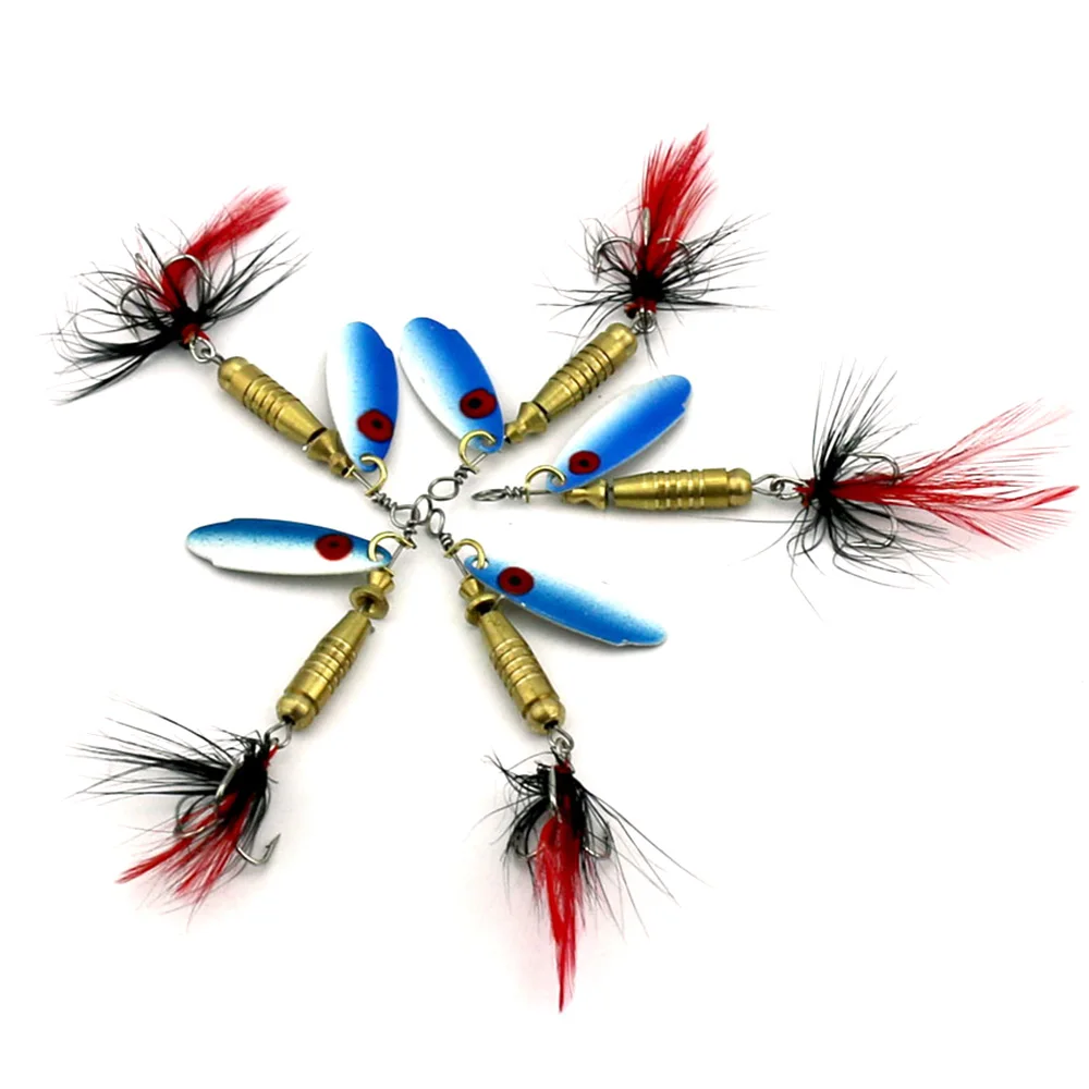 2 шт. 6 г Спиннер ложка рыболовные приманки Пернатый крючок искусственные