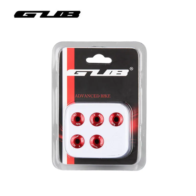 

GUB 5pcs Bike Bottom Bracket Chainwheel BB Cranks Cover Cups Arm Bolt M8x8mm/ M8*6mm MTB Road Bicycle Disc Screw CNC for SHIMANO