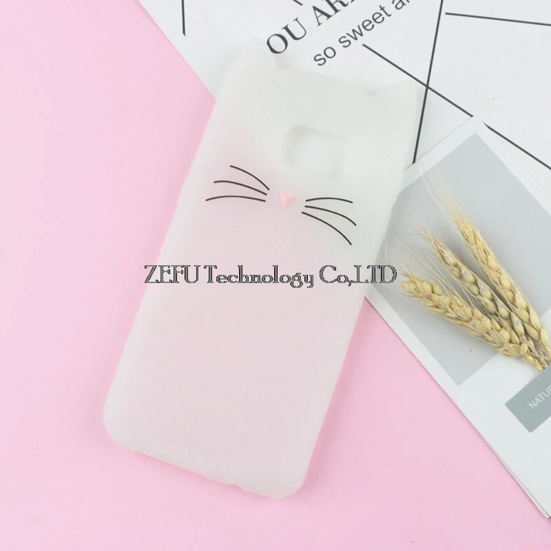 HuXu Clear 3D милый японский блестящий чехол с бородатым котом для samsung Galaxy S3 Neo S5 S6 S7 Edge S8 S9 Plus S10e S10 Lite милый мягкий чехол - Цвет: HuXu Clear