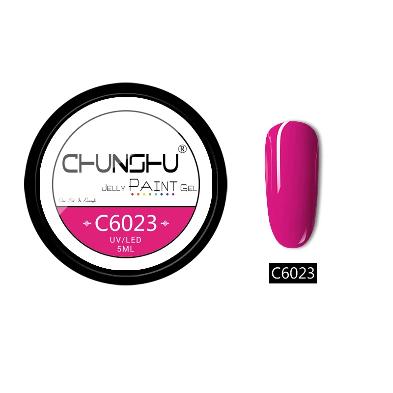 C6023 CHUNSHU 5 мл Блестки для рисования Гель УФ-гель для ногтей замочить от Желе Цвет Гель-лак для ногтей Полупостоянный лак для ногтей - Цвет: C6023
