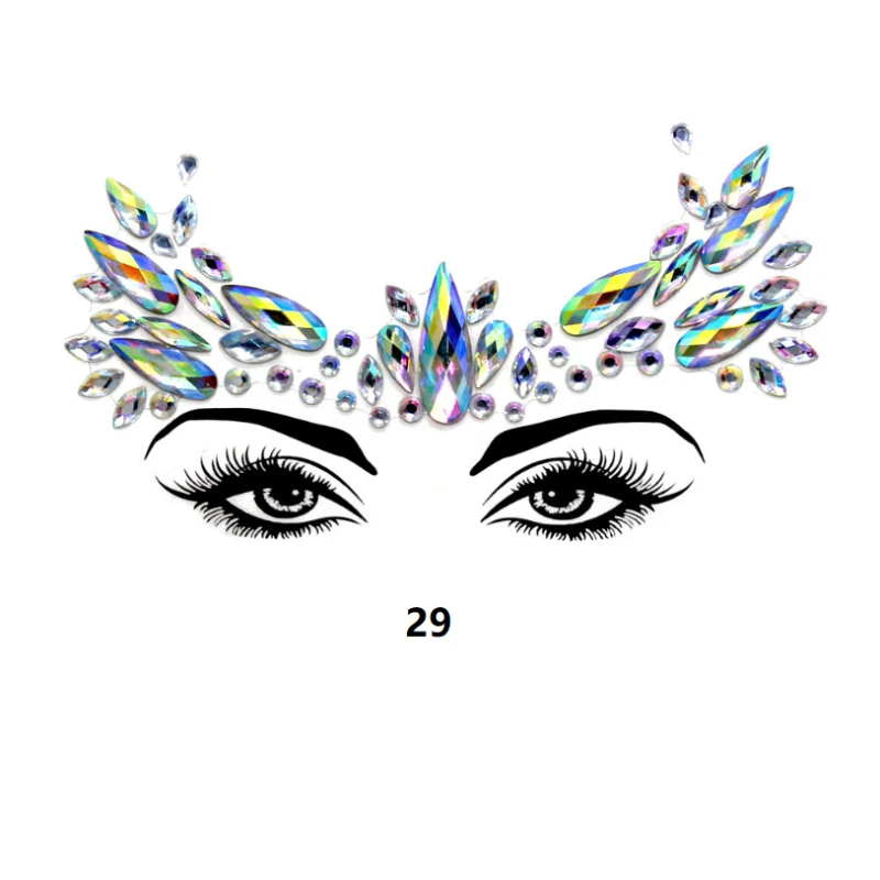 Временные татуировки стразы блестящие наклейки драгоценные камни для лица