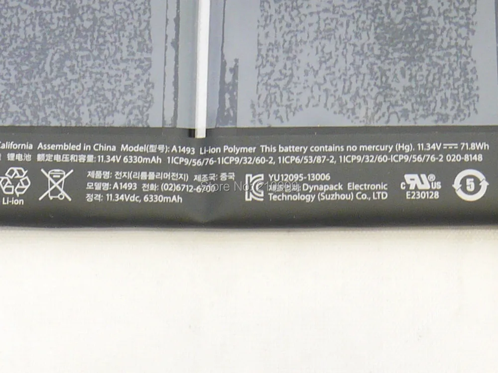 Оригинальный аккумулятор 11 34 Втч в A1493 для Pro 13 дюймов A1502 Late Mid