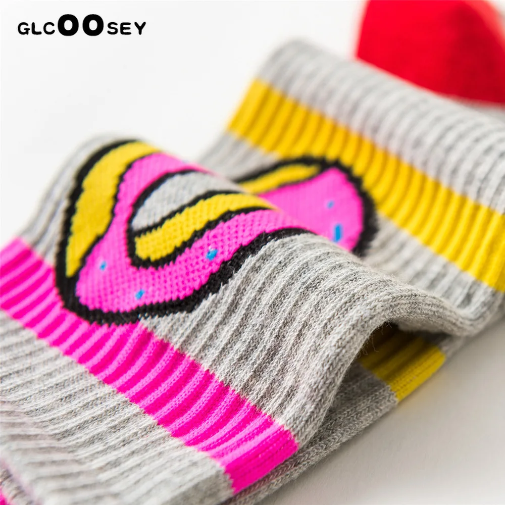 Женские Модные хлопковые носки с изображением торта пончика забавные новые пара