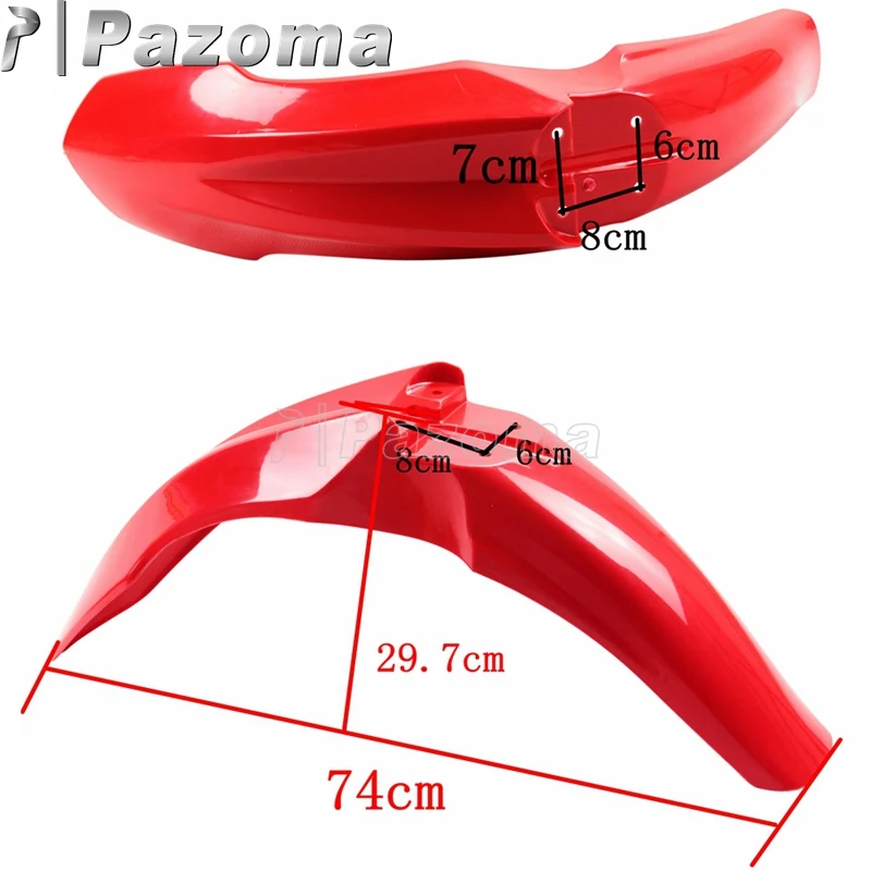 Переднее крыло красного цвета для мотоцикла внедорожного велосипеда