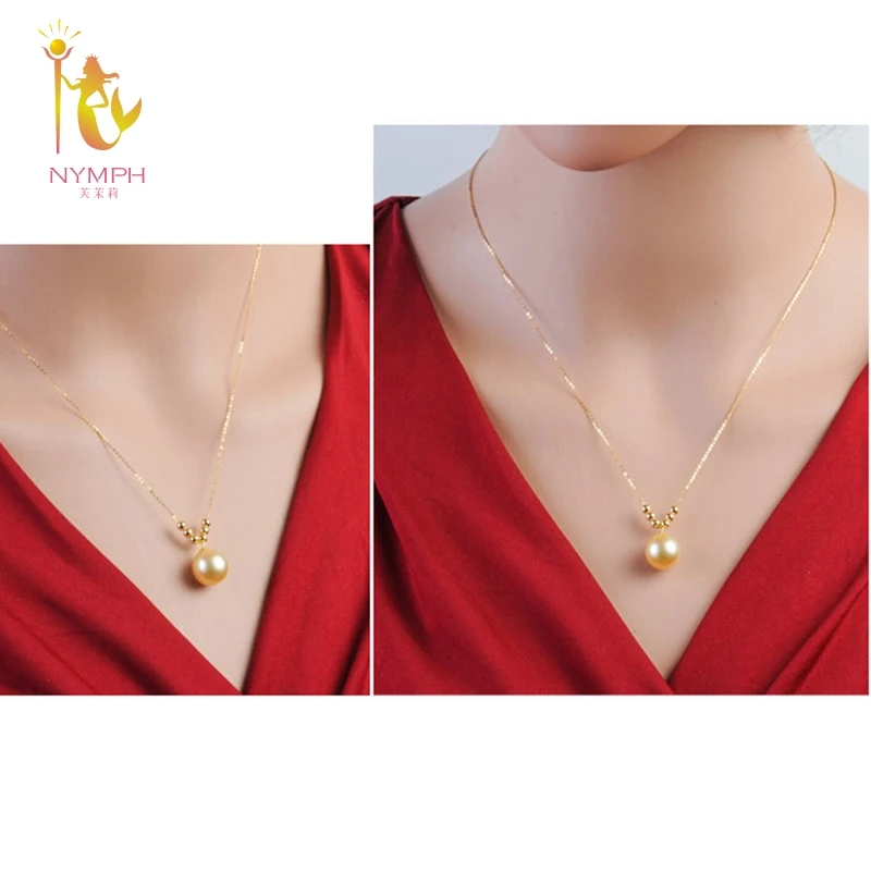 NYMPH Fine jewelry AU750 натуральный Саутси жемчуг кулон роскошный 18K золотые аксессуары и