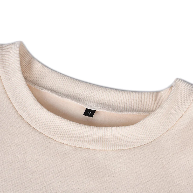 Женский свитшот с пуговицами на животе однотонный хлопковый флисовый Модный