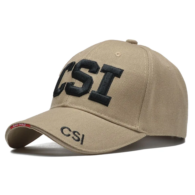Унисекс Новая бейсболка 3D вышивка Csi письмо Gorras Para Hombre Bone Snapback Мужская кепка