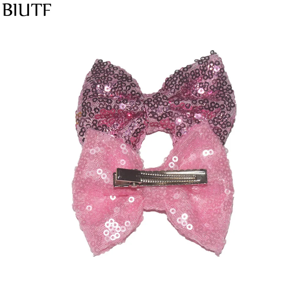 Заколка для волос с пайетками и бантом 10 шт./лот 3 4 дюйма |