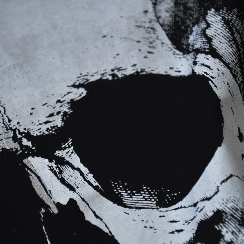 Футболка в стиле хип-хоп с черепом Мужская футболка модная 2017 летняя тонкая новая