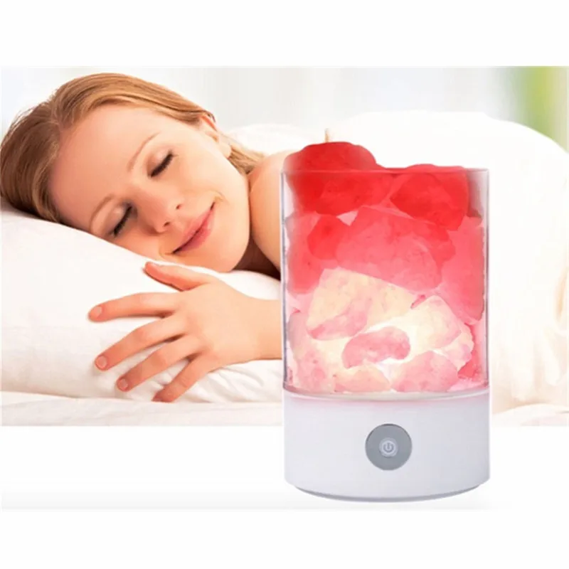 

Finglight Himalayan Natural Crystal Salt Lamp for Health Small Mineral Negative Lonic Night Light for Bedroom