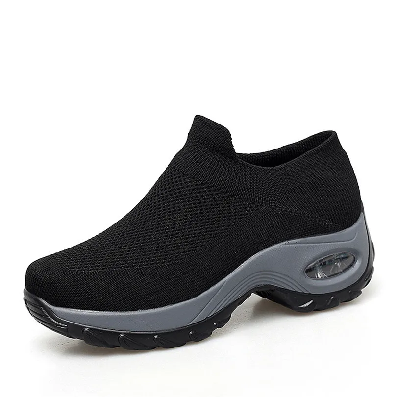 LIN KING/женская повседневная обувь без шнуровки сезон весна осень дышащие сетчатые