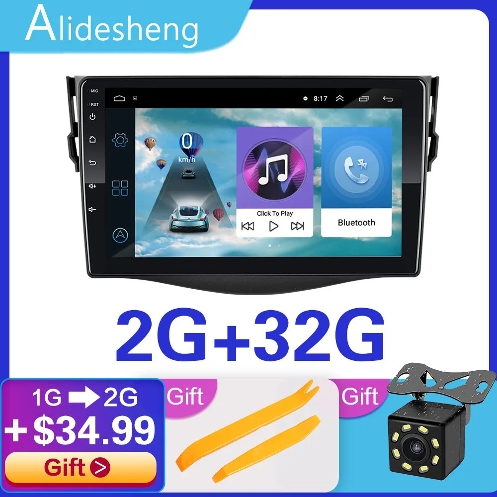 I-ZS-RAV4 07-2G-1 2G+ 32G 2.5D 2Din Android 8,1 автомобильный dvd мультимедийный плеер gps для RAV4 Rav 4 2007 2008 2009 2010 2011 navigatio WiFi BT - Цвет: I-ZS-RAV4 07-2G-1