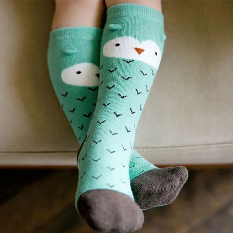 Детские школьные хлопковые чулки для мальчиков и девочек с рисунком животных|girls