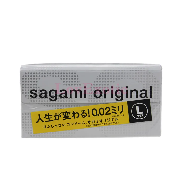 Японский оригинал Sagami 002 L Размеры конечной Новый безлатексный презерватив