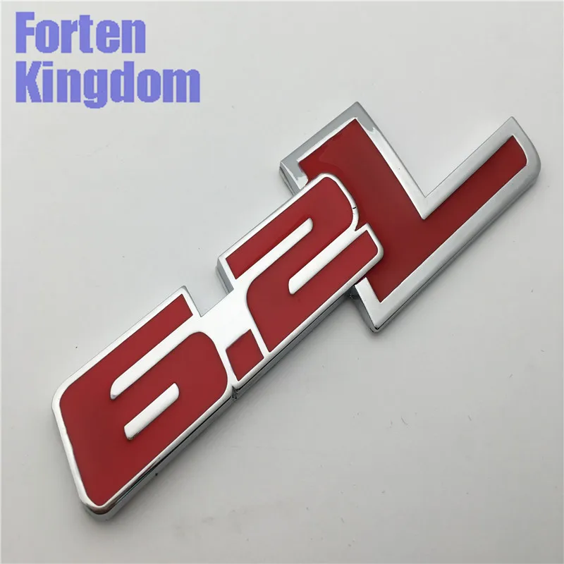 Forten Kingdom 1 шт. слово 6.2L Металл Хром красная эмблема 3D письмо наклейка авто значок для логотип для автомобильного стайлинга наклейка