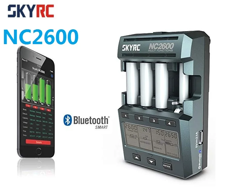 Зарядное устройство SKYRC NC2600 с функцией Bluetooth быстрое зарядное для аккумуляторов