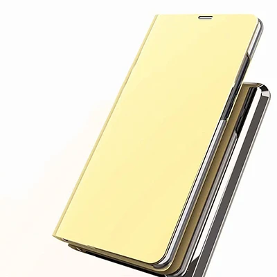 Gold Роскошный прозрачный зеркальный умный чехол для Xiaomi Redmi Note 7 8 6 Pro 4X 7A 6A A3 A2 Lite A1 5X чехол на Redmi Note 8 Pro откидной Чехол - Цвет: Gold