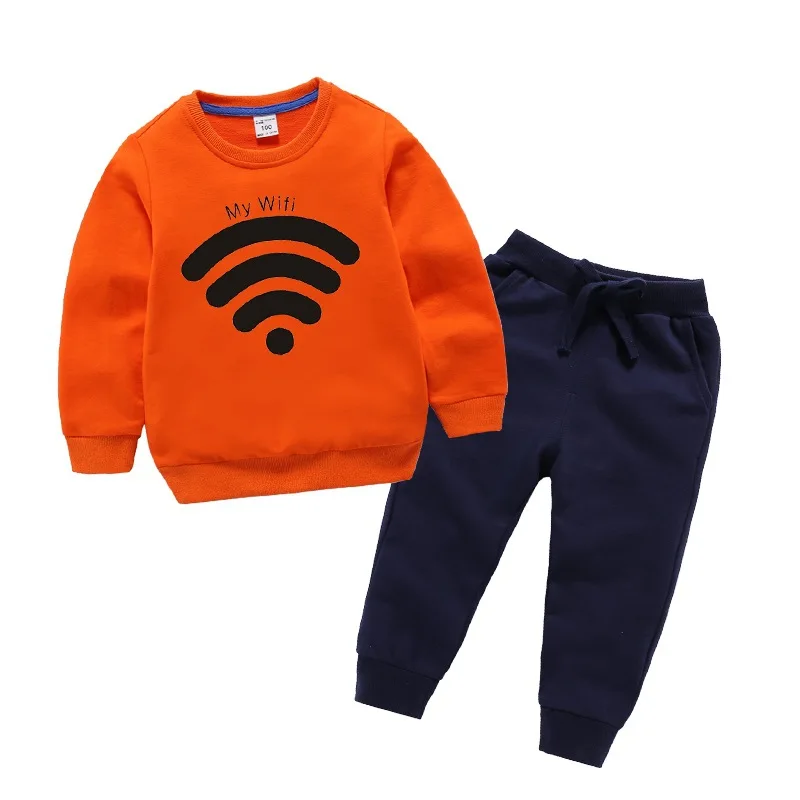 Children's clothes spring autumn toddler baby sports suit cotton letter long sleeve t - shirt + trousers boys and girls | Детская